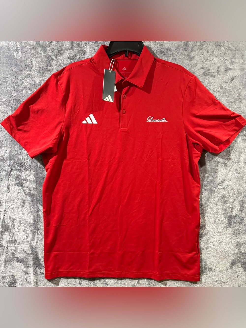 Adidas Louisville Cardinals Ultimate365 Polo Shirt [JV7062] Men’s Size Large NEW